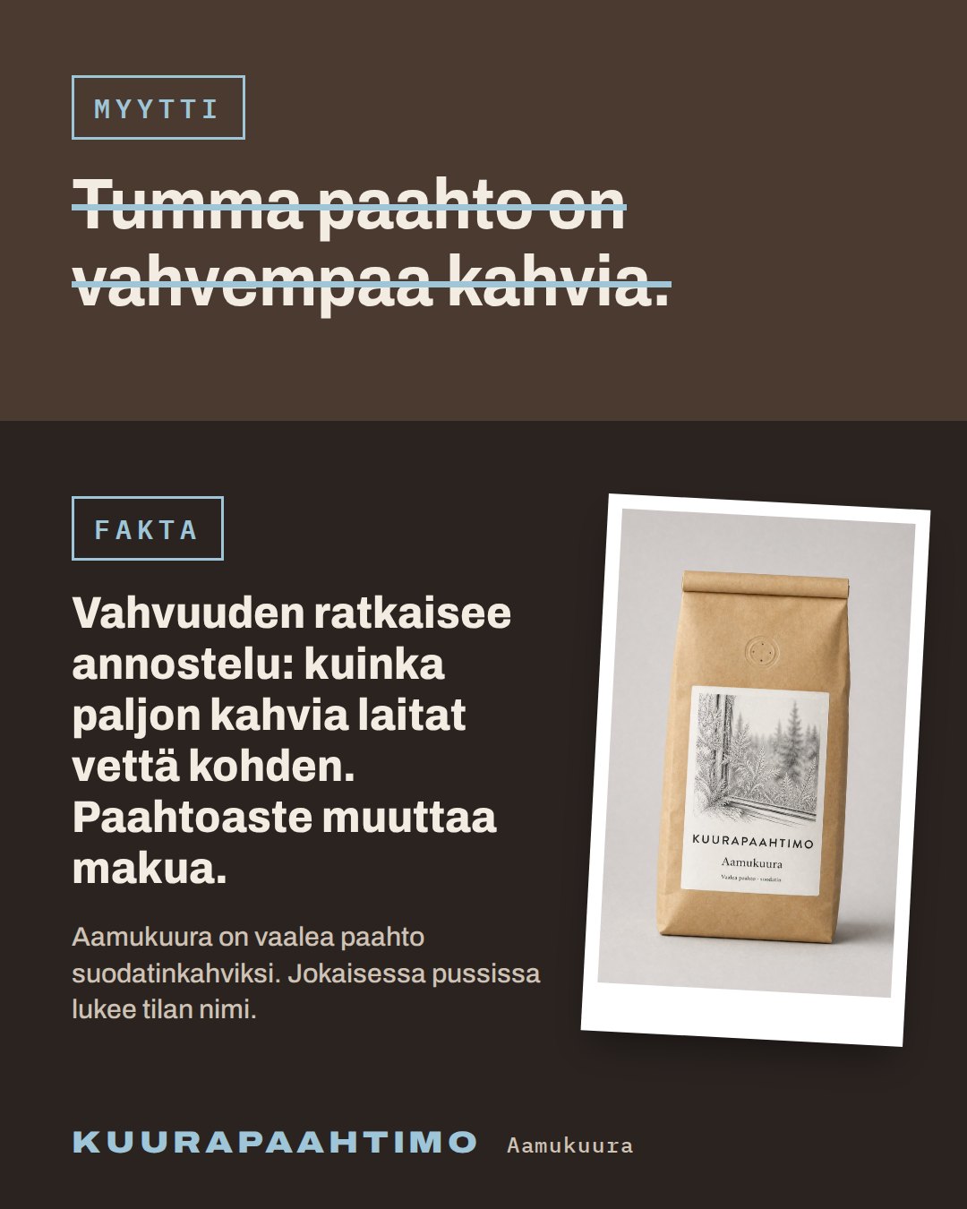 Myytti vai fakta-mainos brändille Kuurapaahtimo, Ziildin demobrändi